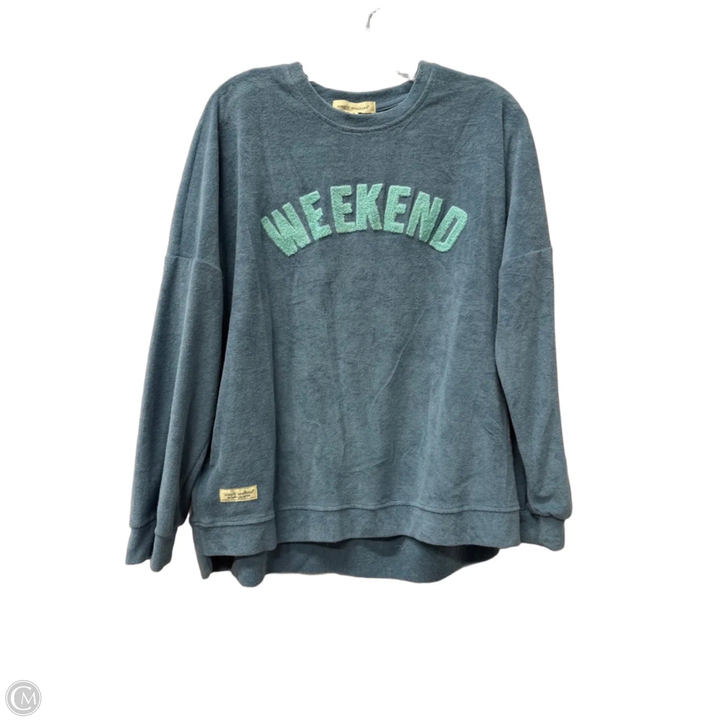 Sweater By Simply Southern In Blue, Size: L