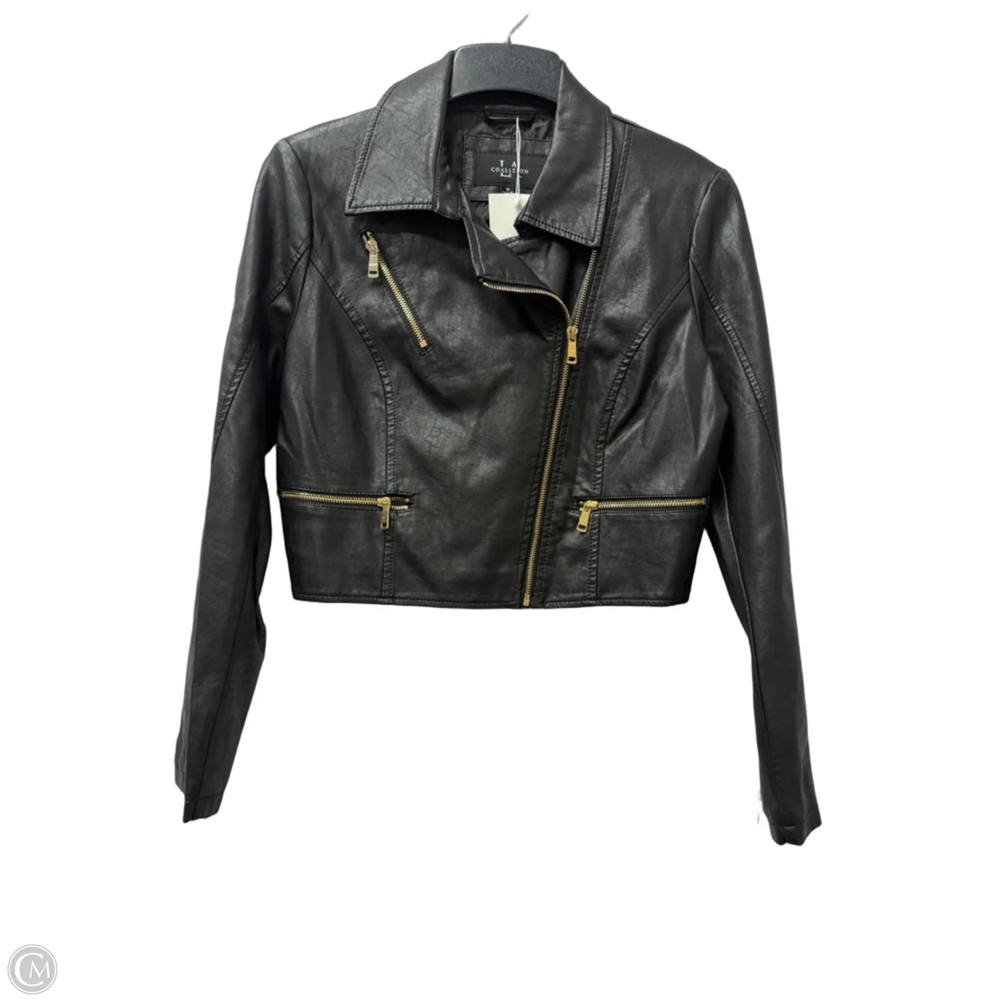 Jacket Moto  In Black, Size: M