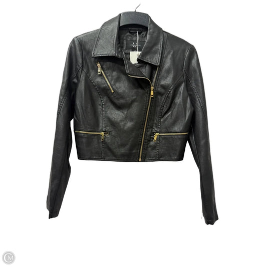 Jacket Moto  In Black, Size: M