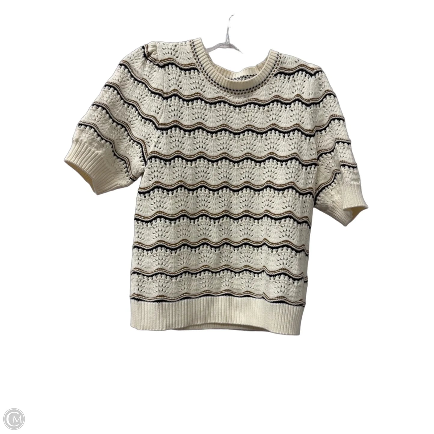 Sweater Short Sleeve By Marled In Cream, Size: M