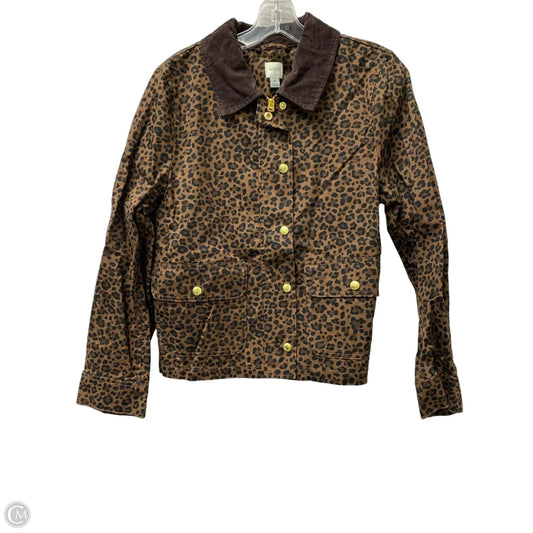 Jacket Shirt By J. Crew In Animal Print, Size: S