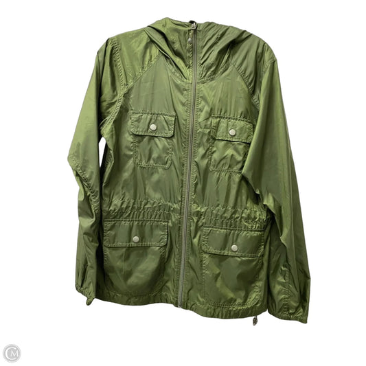 Jacket Windbreaker By Eddie Bauer In Green, Size: S
