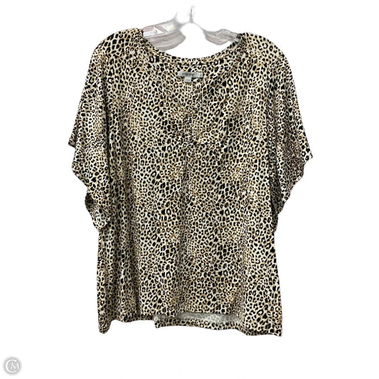 Top Short Sleeve By Chicos In Animal Print, Size: L