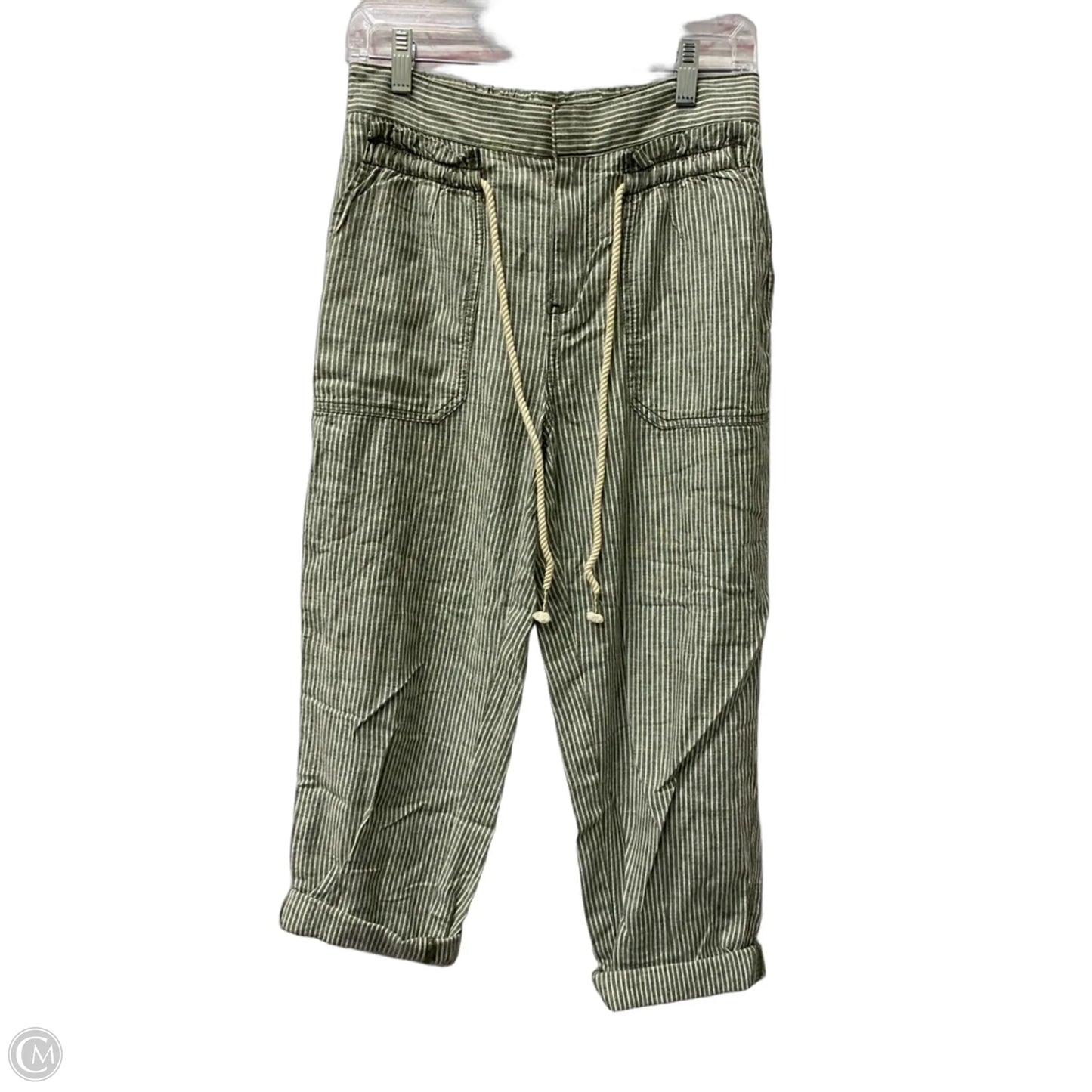 Pants Linen By Anthropologie In Green, Size: Xs