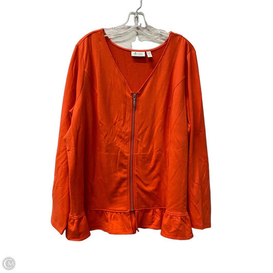 Jacket Shirt By D&co. In Orange, Size: 2x