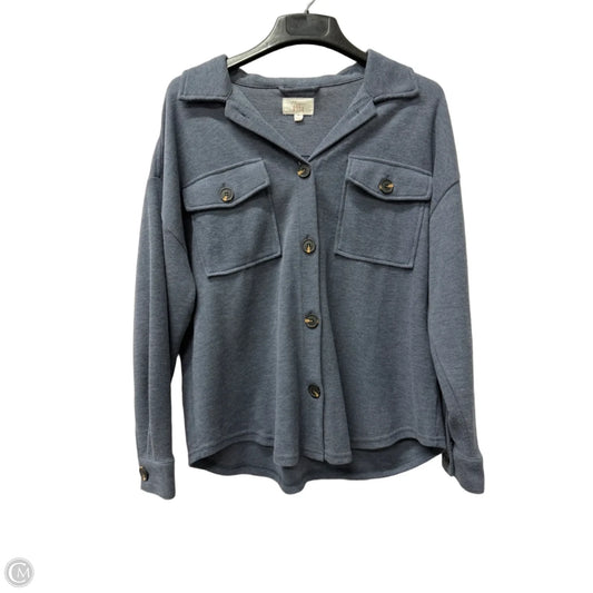 Jacket Shirt By Hippie Rose In Blue, Size: M