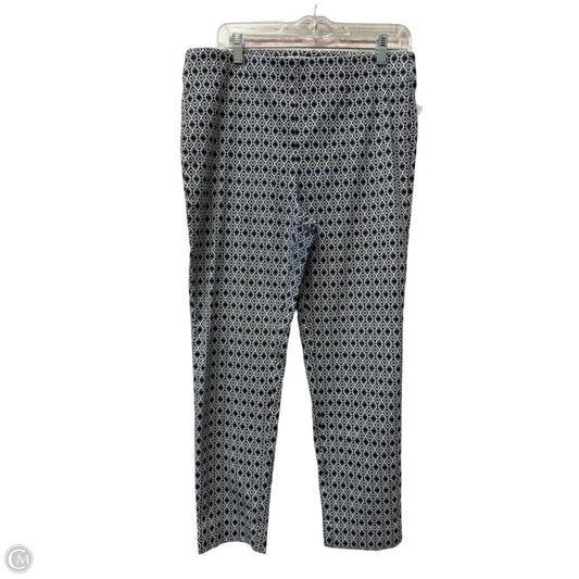 Pants Leggings By Chicos In Blue & White, Size: 10
