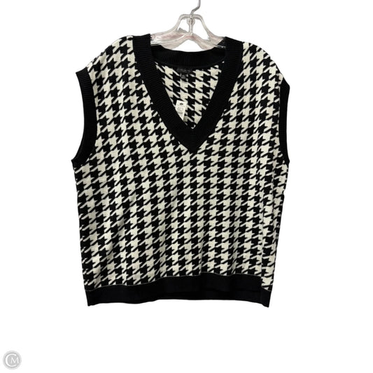 Petite Top Sleeveless By Talbots In Black & White, Size: 1x