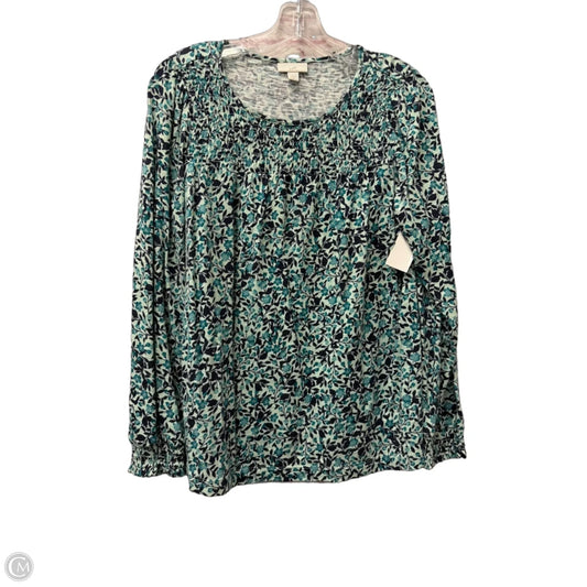 Top Long Sleeve By J. Jill In Green, Size: Xs