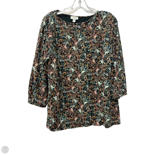 Top Long Sleeve By J. Jill In Black, Size: M