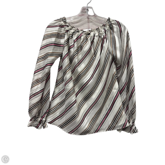 Top Long Sleeve By White House Black Market In White, Size: Xxs