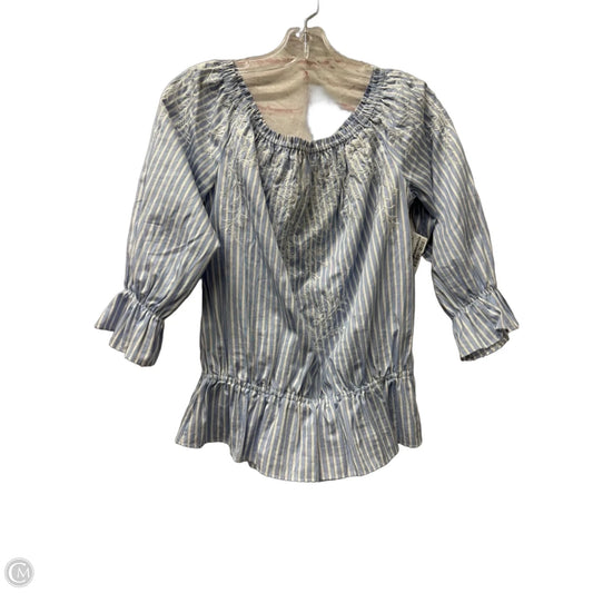 Top Long Sleeve By White House Black Market In Blue, Size: M