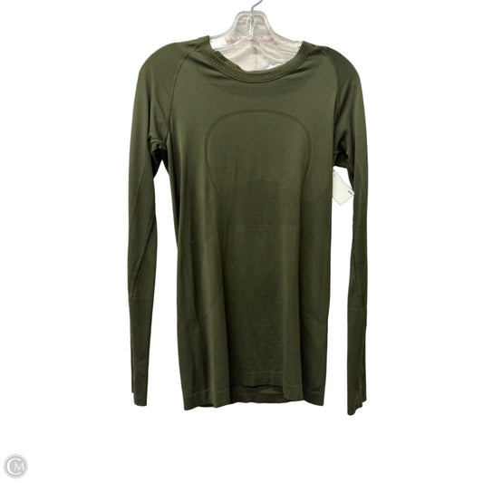 Athletic Top Long Sleeve Crewneck By Lululemon In Green, Size: M