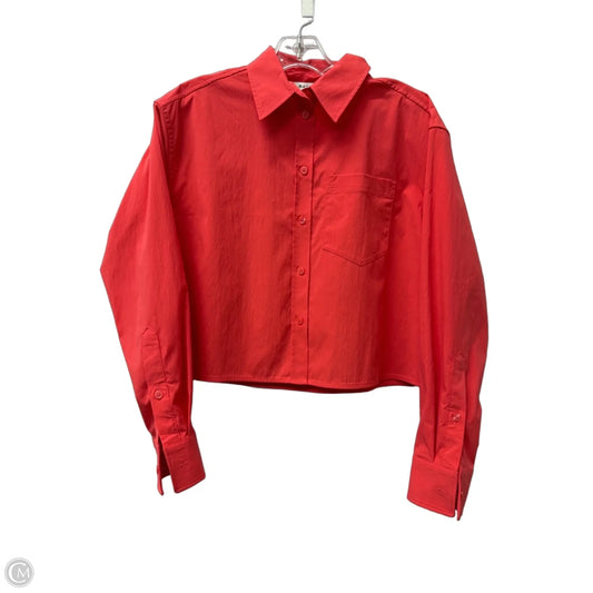 Athletic Top Long Sleeve Collar By Athleta In Orange, Size: Xs