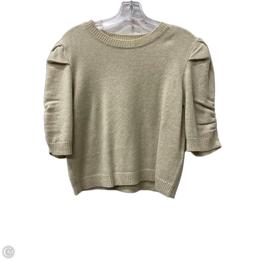 Sweater Short Sleeve By Frame In Cream, Size: L