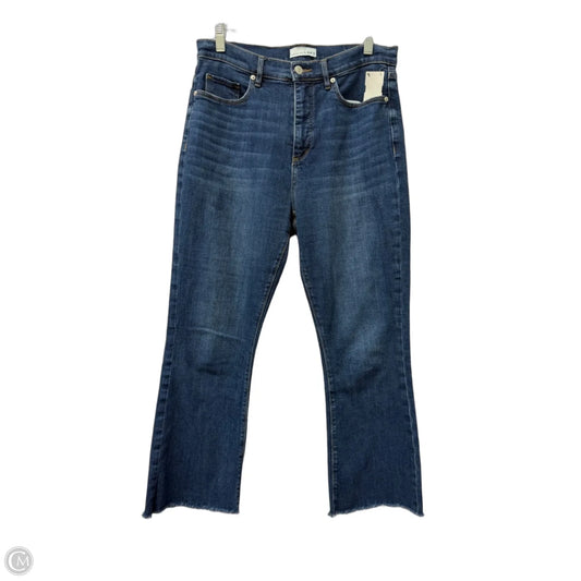 Jeans Cropped By Loft In Blue Denim, Size: 8