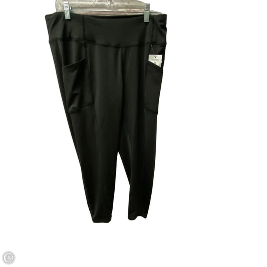 Athletic Leggings By Pro Player In Black, Size: 1x