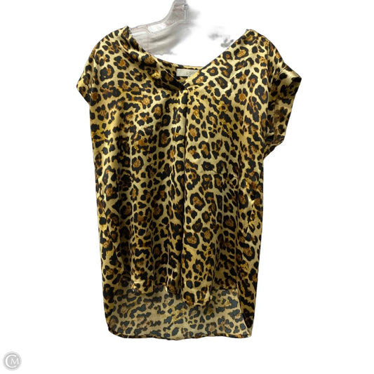 Top Short Sleeve By Loft In Animal Print, Size: S