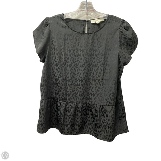 Top Short Sleeve By Loft In Black, Size: M