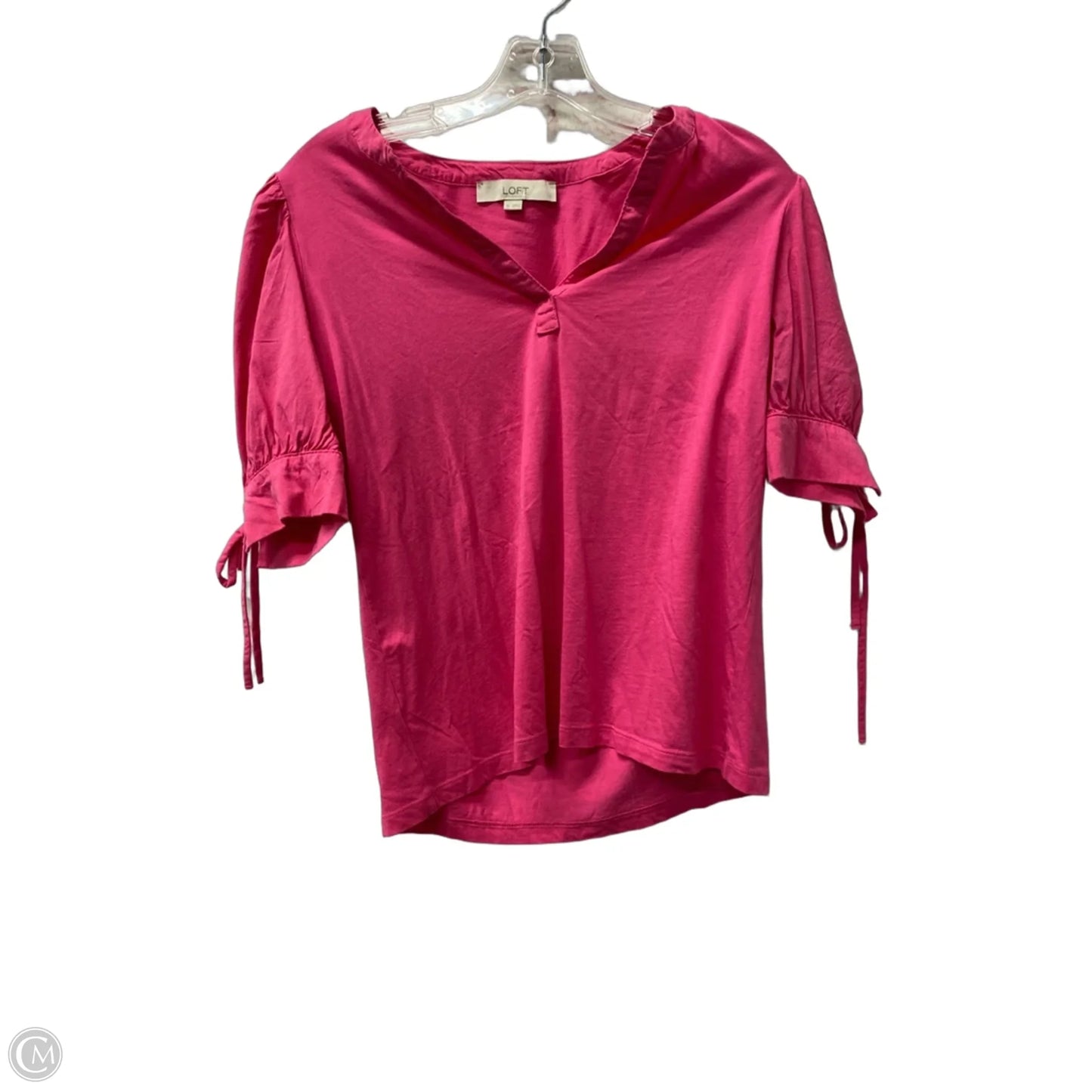 Top Short Sleeve By Loft In Pink, Size: Xs