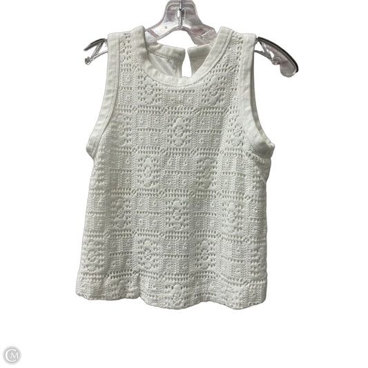 Top Sleeveless By Loft In White, Size: Sp