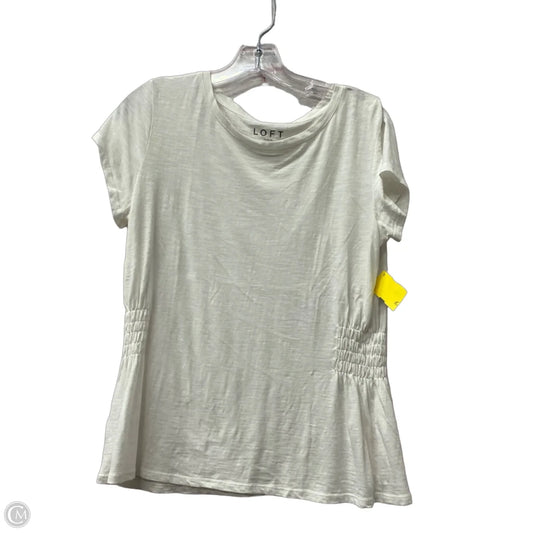 Top Short Sleeve By Loft In White, Size: S