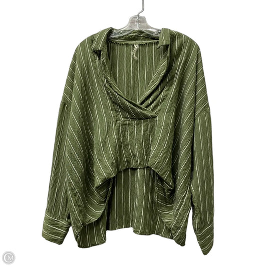 Top Long Sleeve By Anthropologie In Green, Size: M