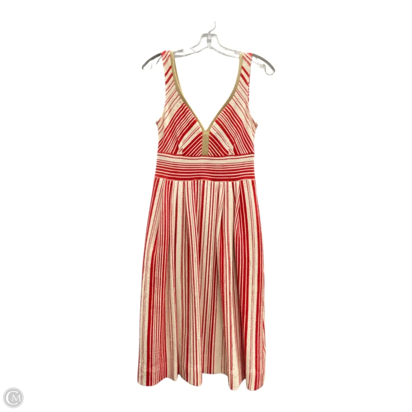 Dress Casual Short By Anthropologie In Red & White, Size: S