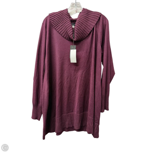 Top Long Sleeve By Cable And Gauge In Maroon, Size: 3x