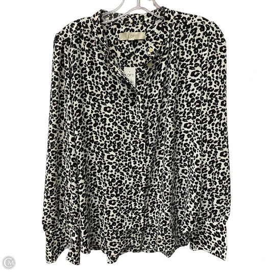 Top Long Sleeve By Loft In Animal Print, Size: S