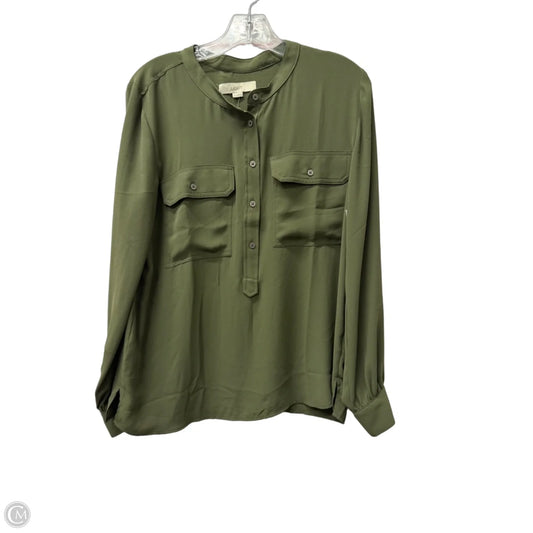 Top Long Sleeve By Loft In Green, Size: M