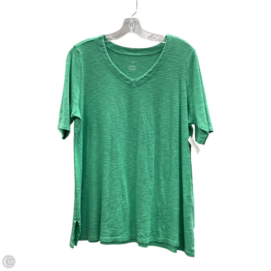Top Short Sleeve By J. Jill In Green, Size: L