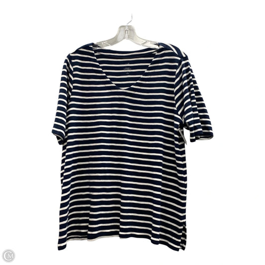 Top Short Sleeve By J. Jill In Blue, Size: L
