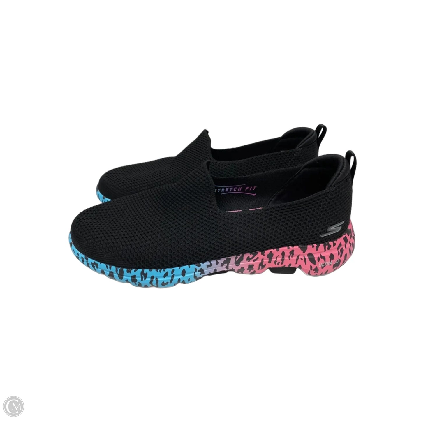 Shoes Athletic By Skechers In Black & Pink, Size: 7.5