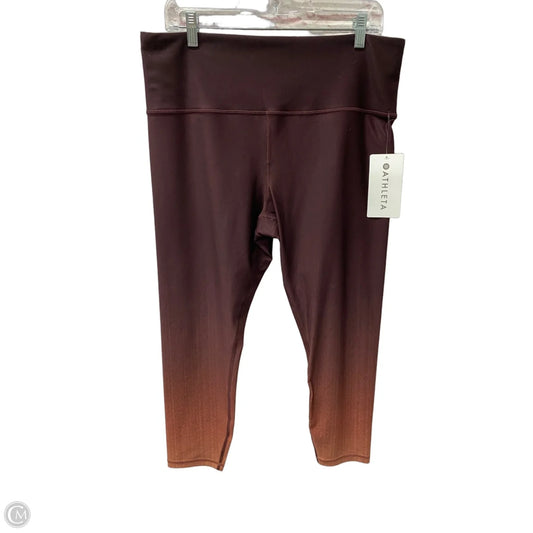 Athletic Leggings By Athleta In Maroon, Size: Xl