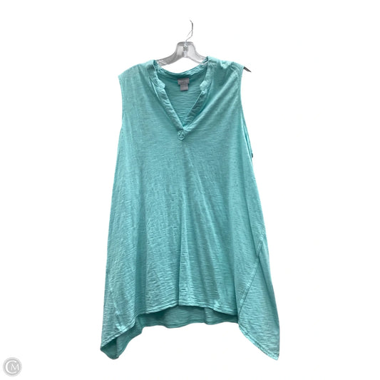 Top Sleeveless By Chicos In Blue, Size: Xl