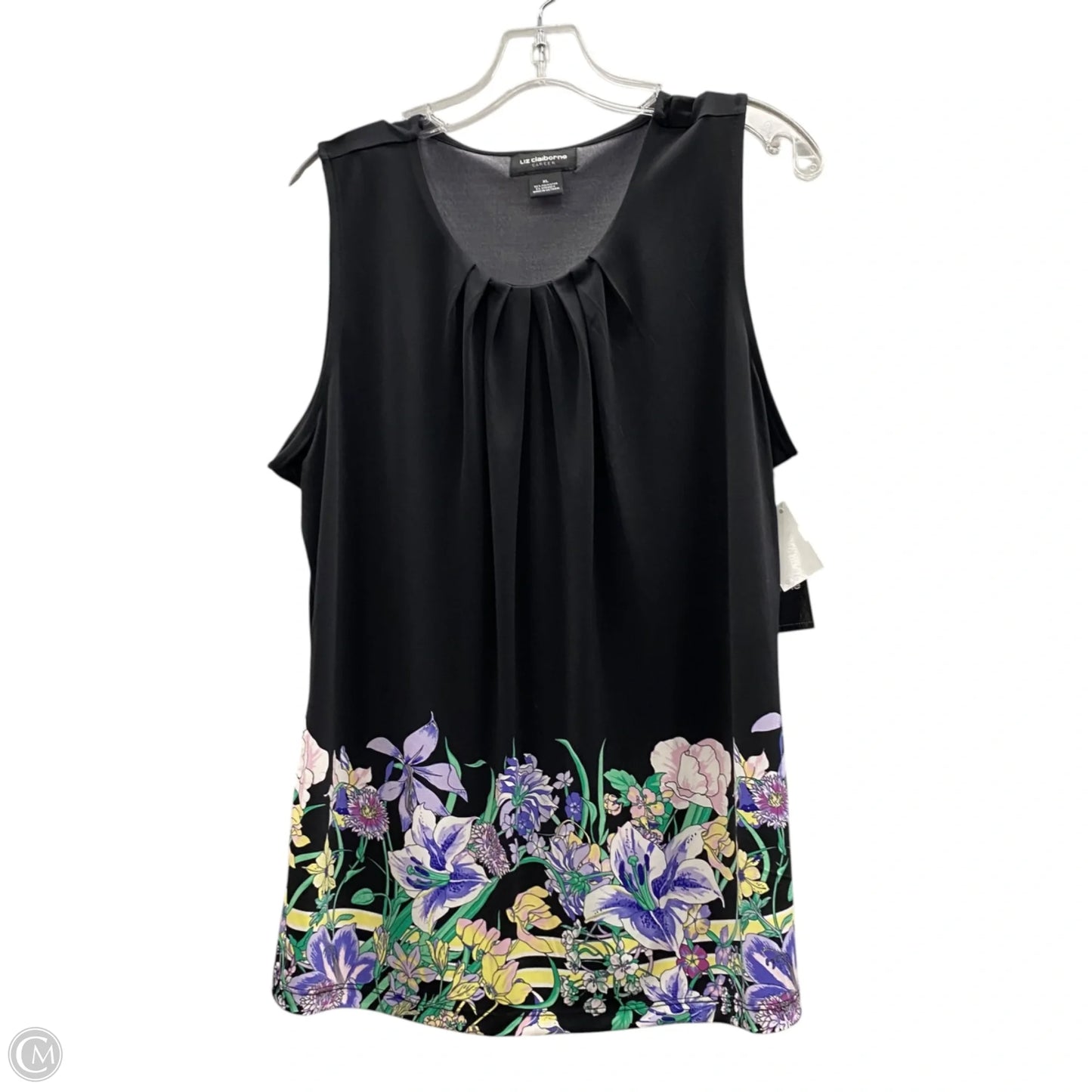 Top Sleeveless By Liz Claiborne In Black, Size: Xl