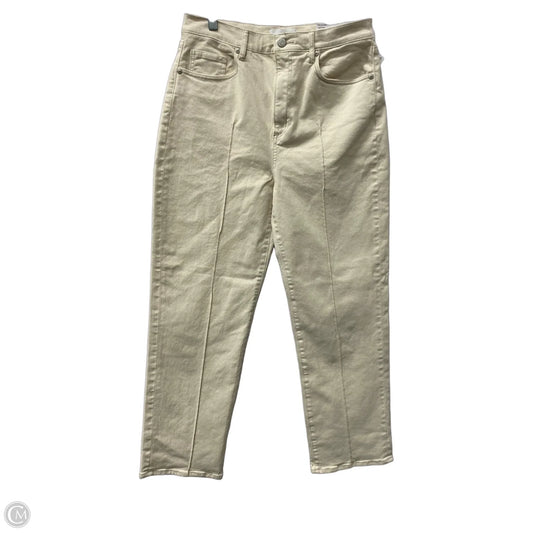 Jeans Straight By Loft In Cream, Size: 28