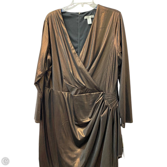 Dress Party Short By London Times In Brown, Size: 18