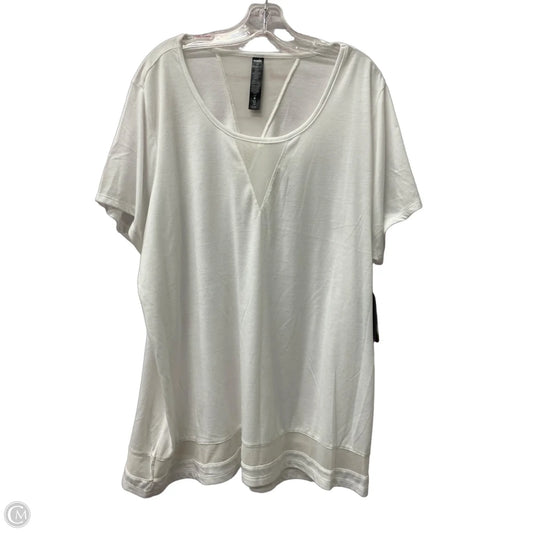 Athletic Top Short Sleeve By Rbx In White, Size: 3x