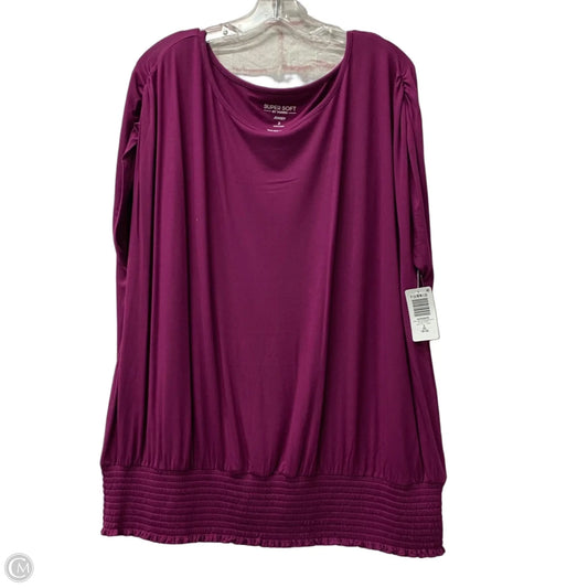 Top Short Sleeve By Torrid In Purple, Size: 2x