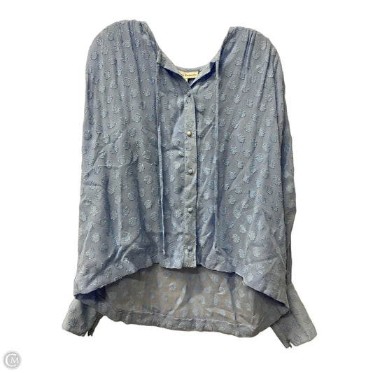 Top Long Sleeve By Cme In Blue, Size: S