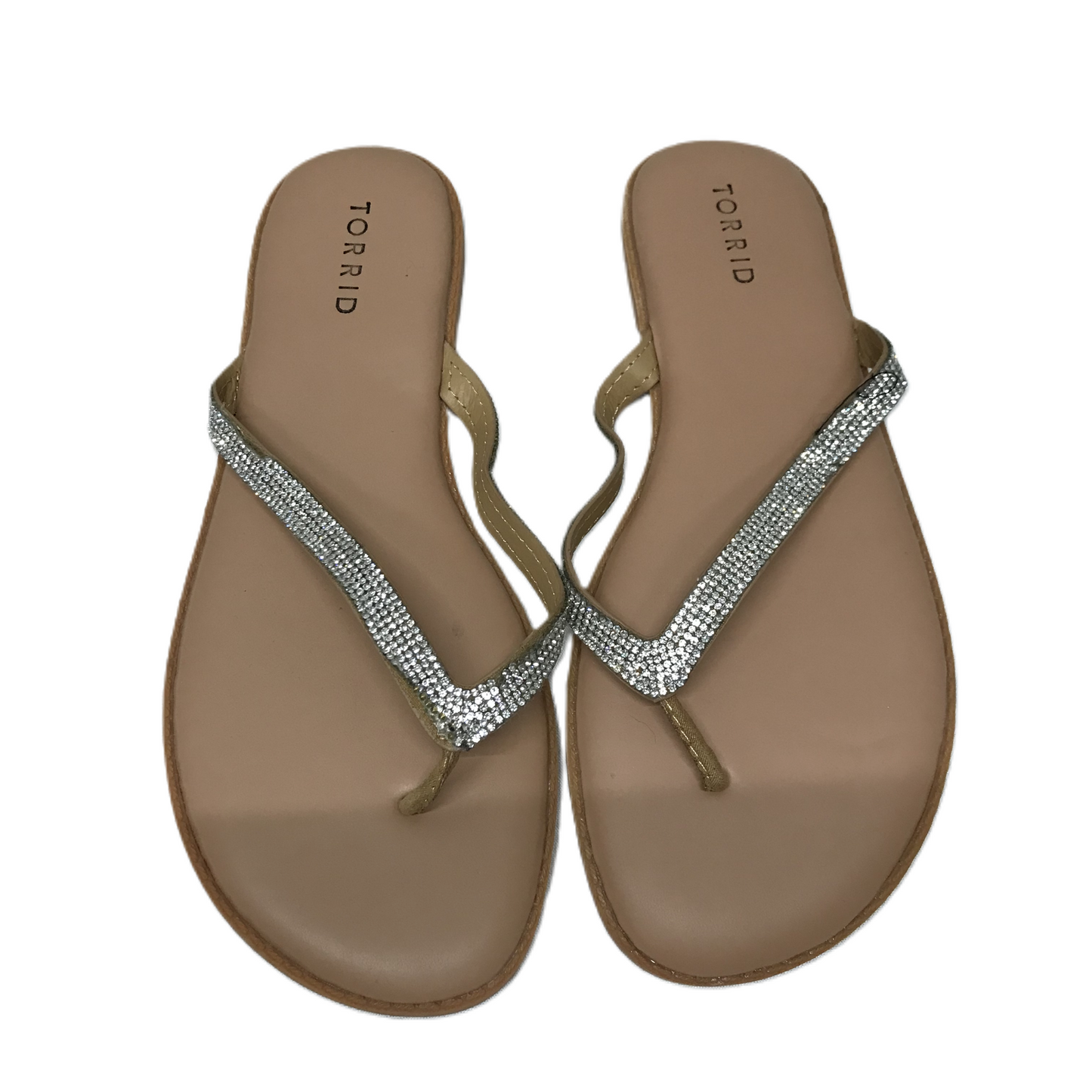 Tan Sandals Flip Flops By Torrid, Size: 9