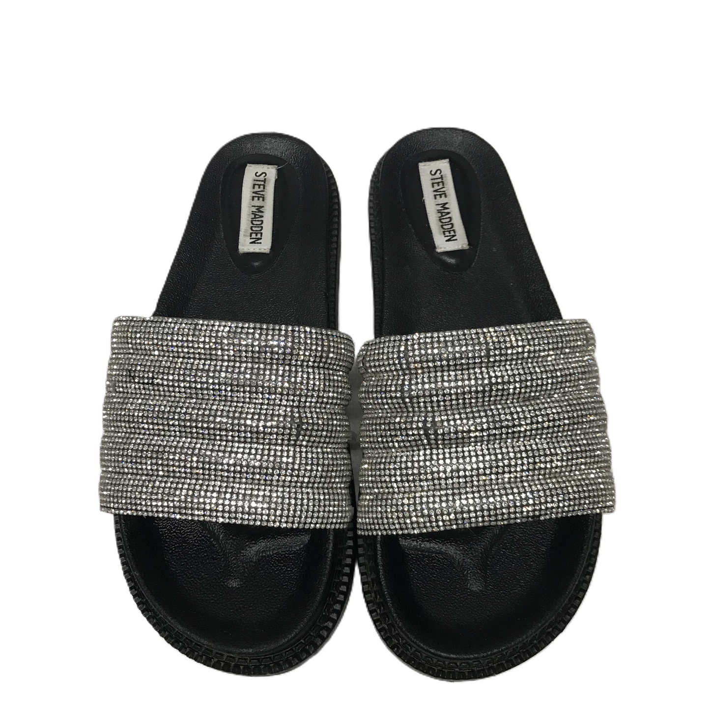 Silver Sandals Flats By Steve Madden