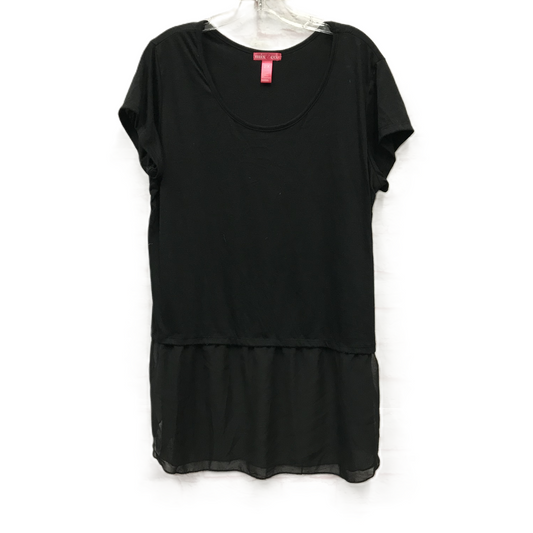 Black Top Short Sleeve By Mix And Co, Size: 2x