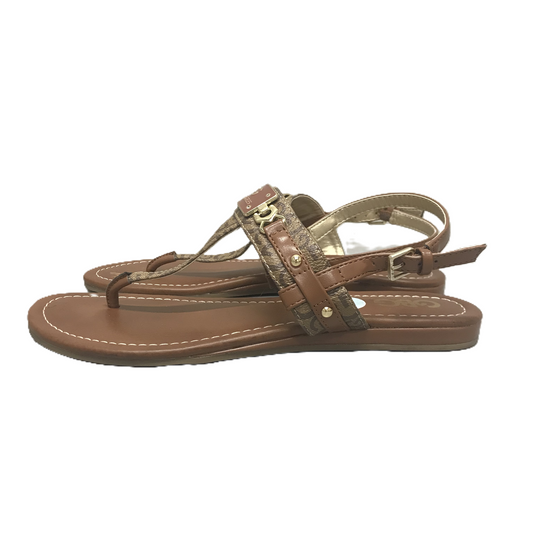 Brown Sandals Flats By G By Guess, Size: 8.5