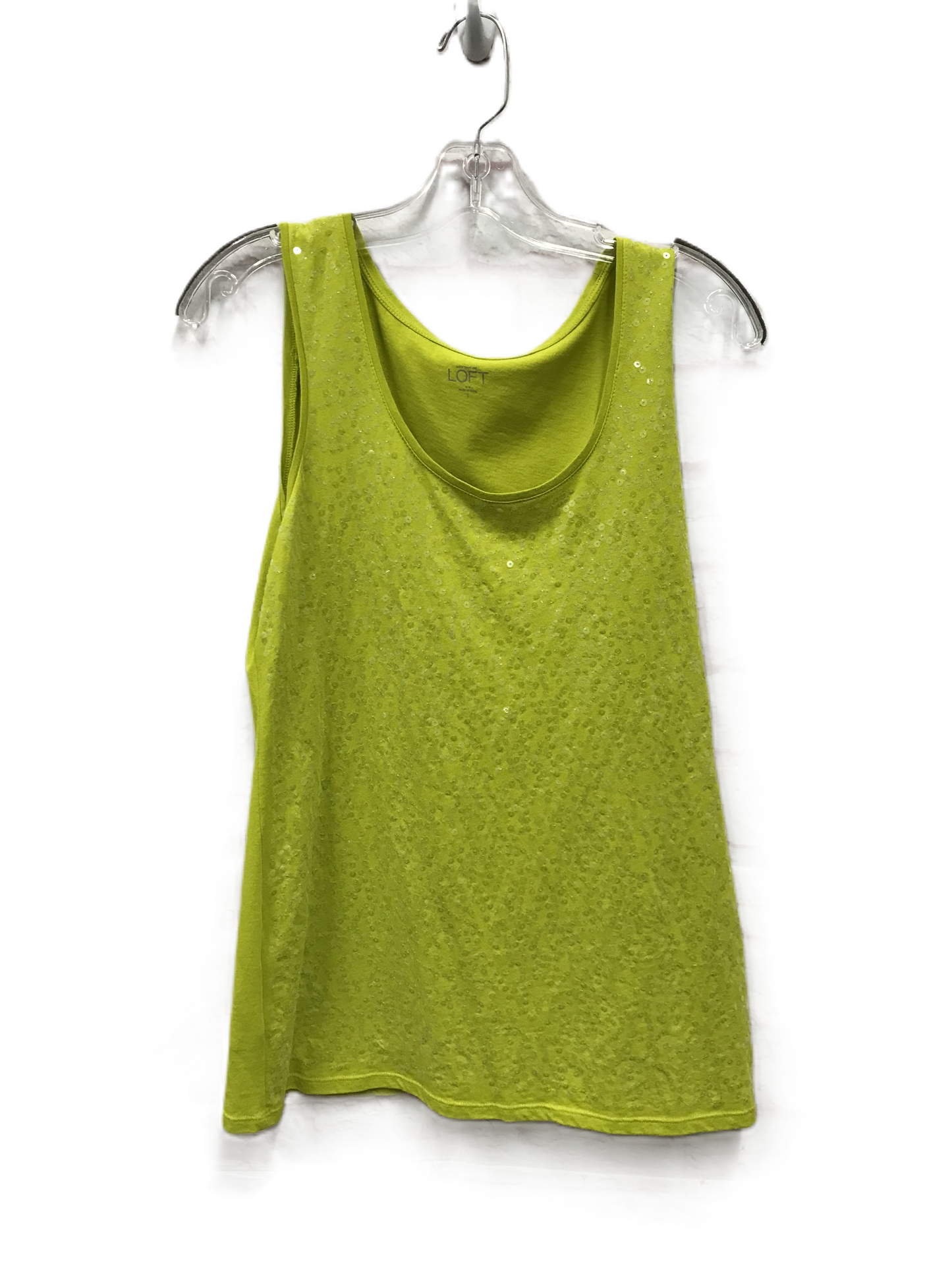 Green Top Sleeveless By Loft, Size: S