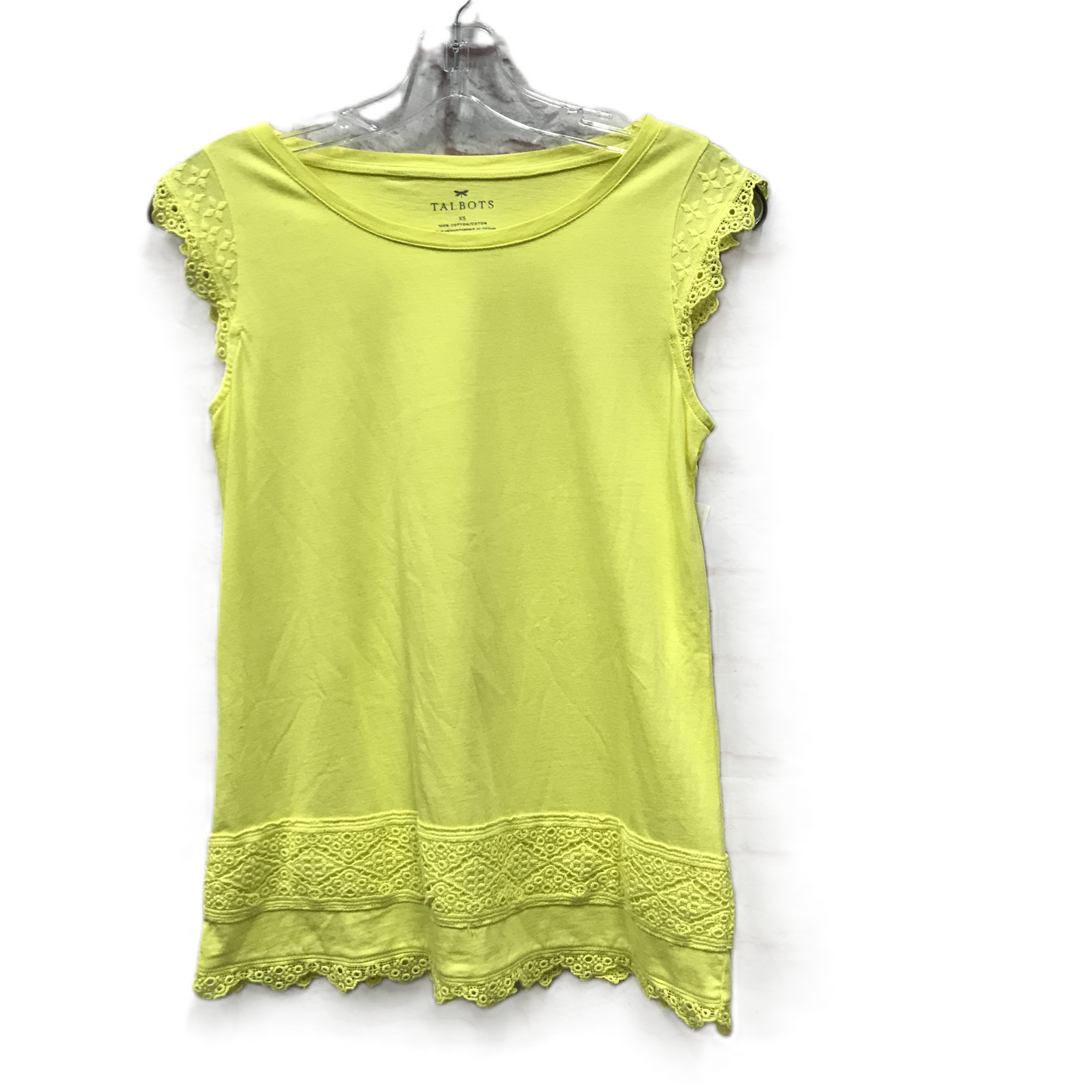 Yellow Top Sleeveless By Talbots, Size: Xs