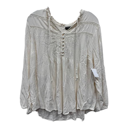 Cream Top Long Sleeve By Torrid, Size: 3x