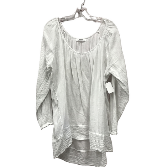 White Top Long Sleeve By Anine Bing, Size: L